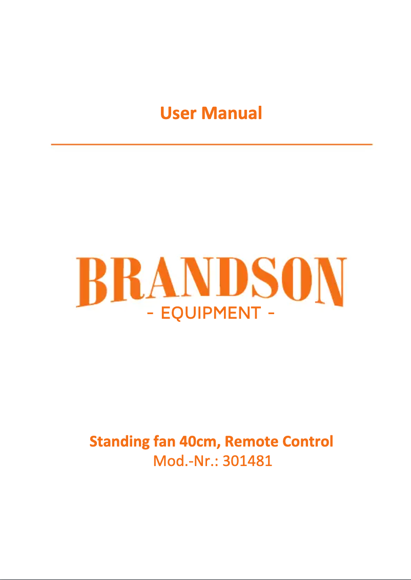 Page 1 de la notice Manuel utilisateur Brandson 301481