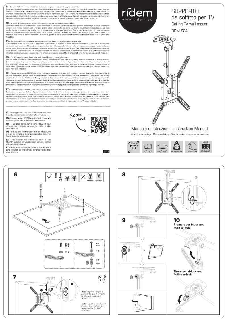 Page n°1 - Manuel utilisateur Ridem RDM S24