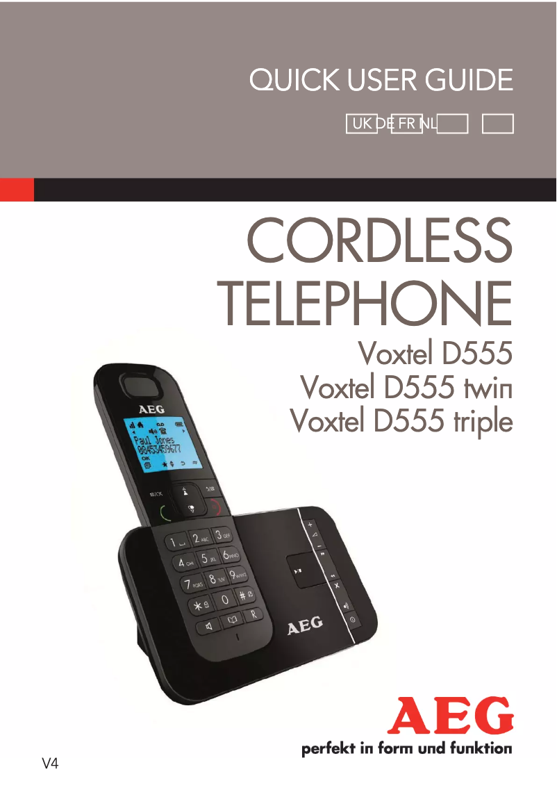 Imagen de la primera página del manual del dispositivo Voxtel D555 Twin