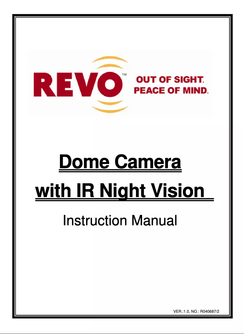 Page 1 de la notice Manuel utilisateur REVO RCDY12-1