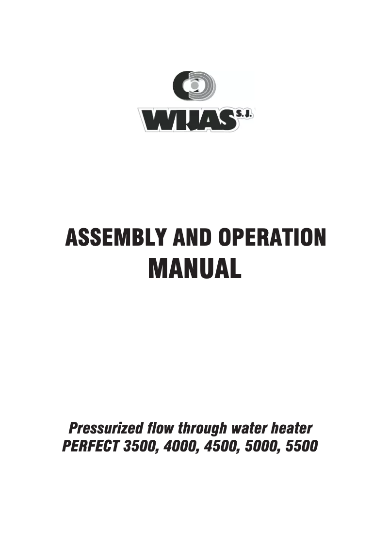 Page 1 de la notice Manuel utilisateur Wijas Perfect 4500