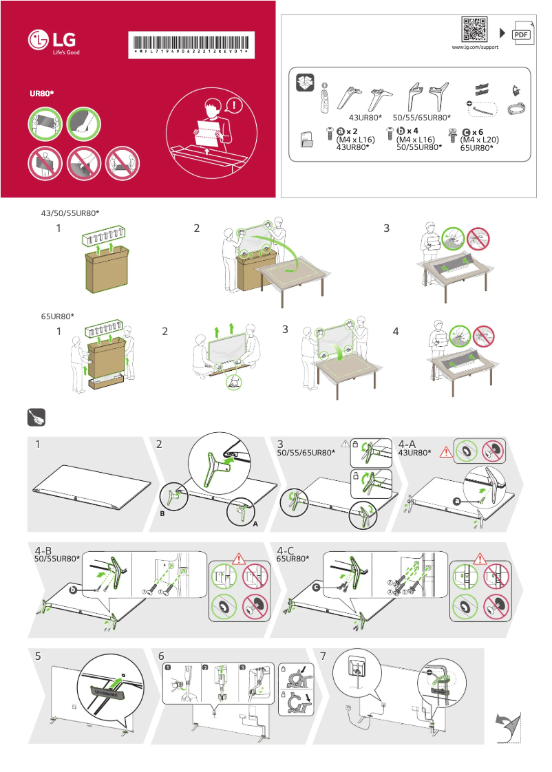 Page n°1 - Manuel utilisateur LG 43UR80006LJ