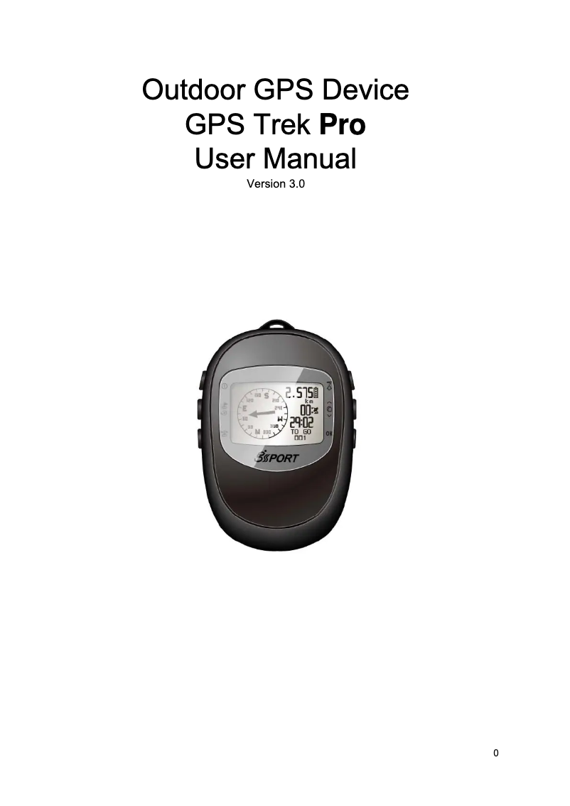 Image de la première page du manuel de l'appareil GH-561