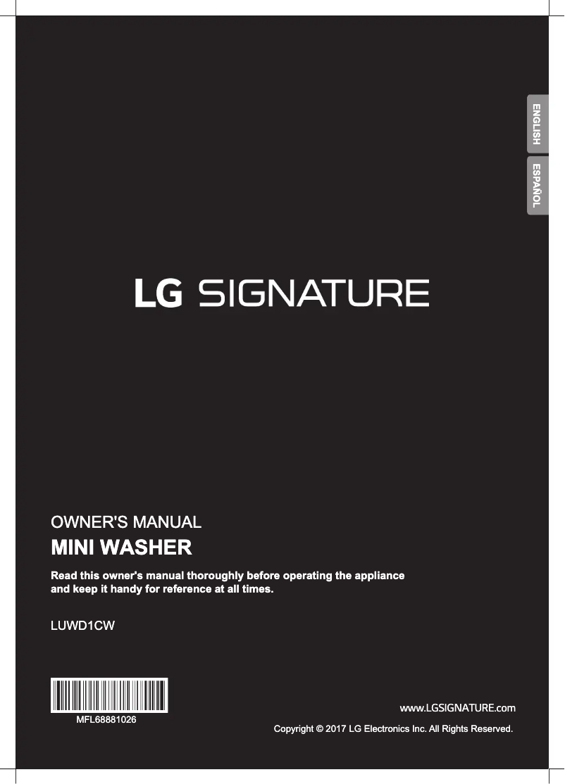 Página 1 del manual Manual de usuario LG UWD1CW