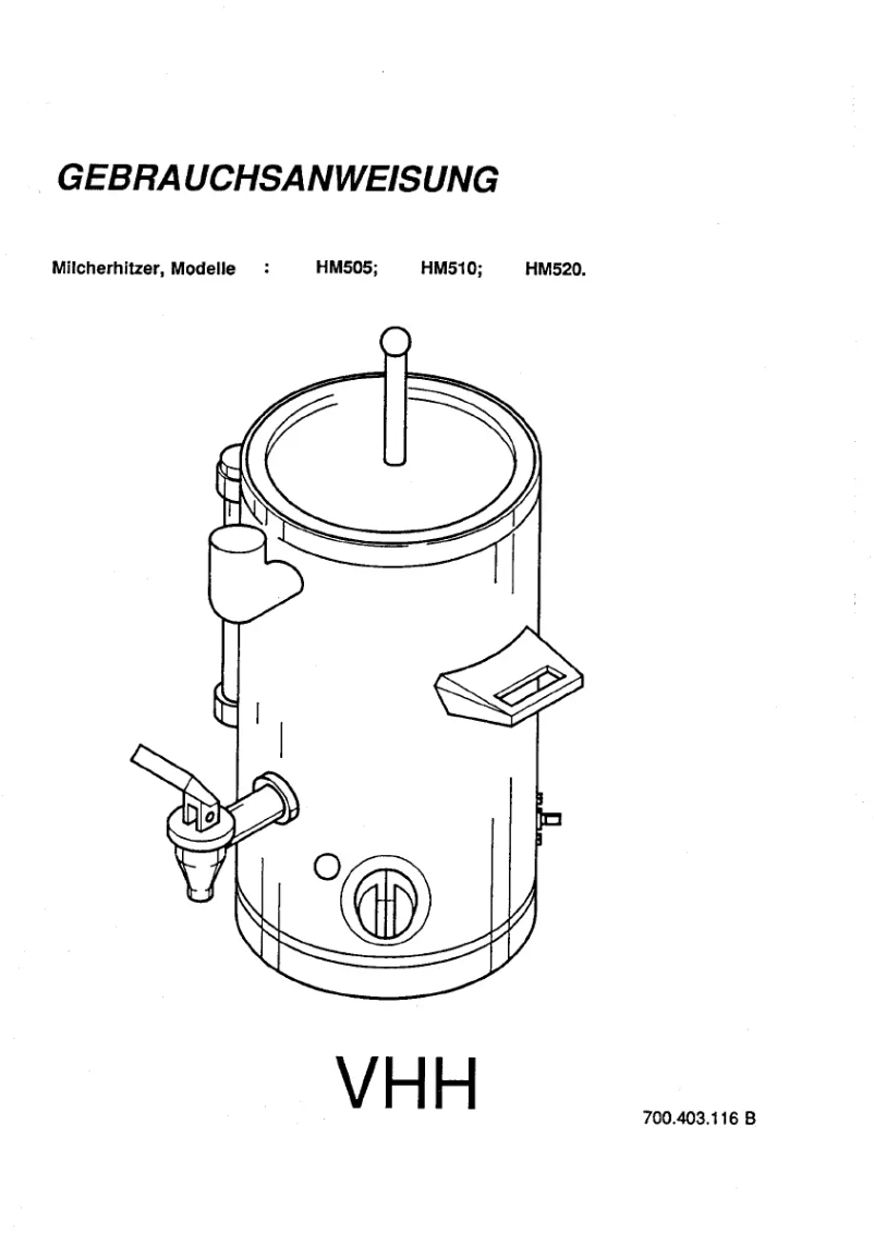 Page n°1 - Manuel utilisateur Bravilor Bonamat HM510
