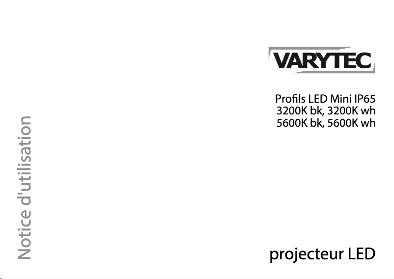 Page 1 de la notice Manuel utilisateur Varytec LED Profile Mini IP65