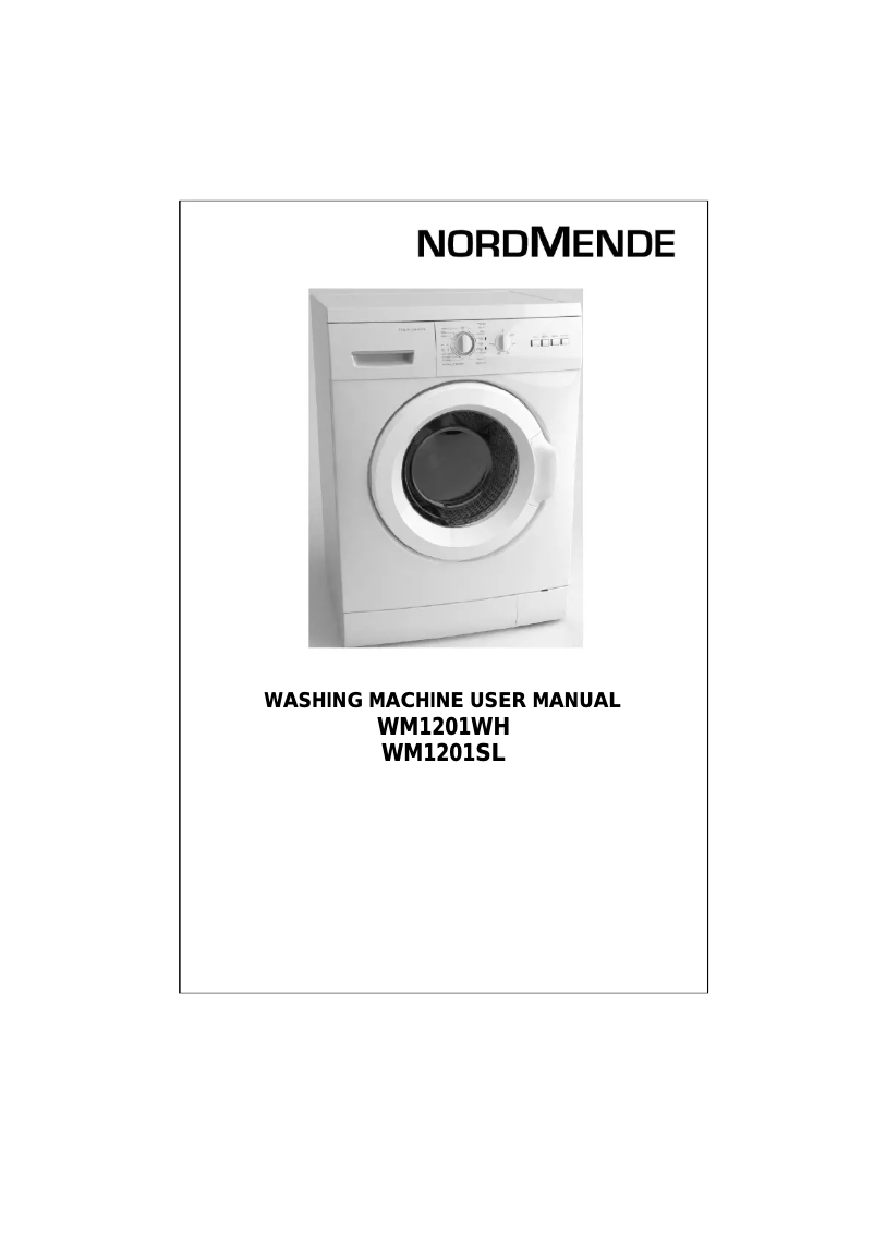 Image de la première page du manuel de l'appareil WM1201SL