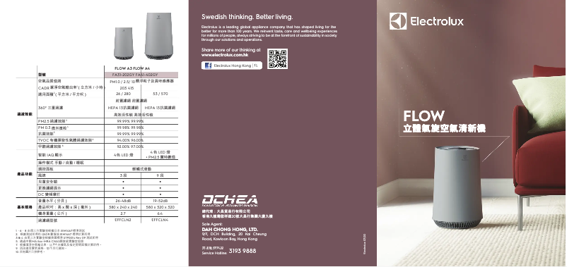 Page 1 de la notice Brochure Electrolux Flow A3