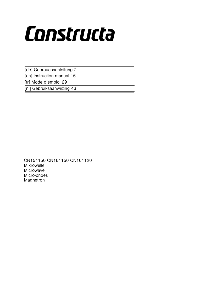 Image de la première page du manuel de l'appareil CN151150