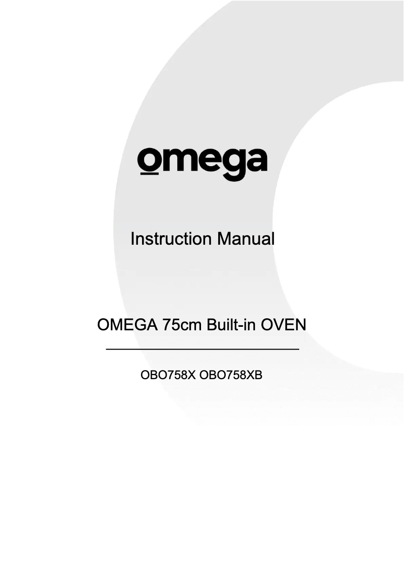 Page 1 de la notice Manuel utilisateur Omega OBO758X