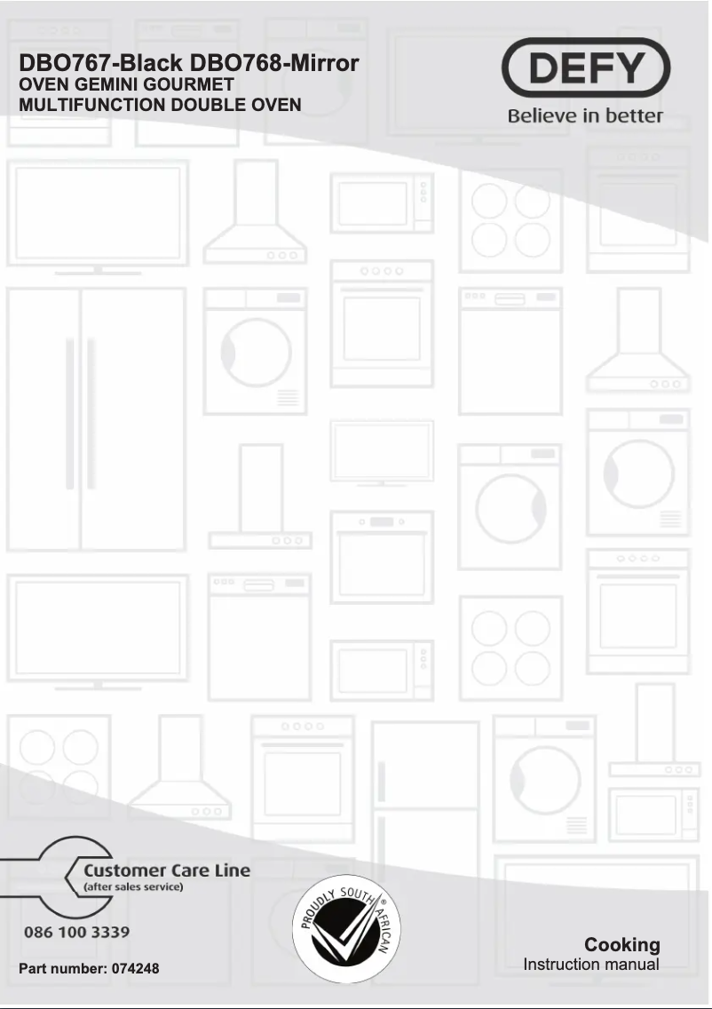 Page n°1 - Manuel utilisateur Defy DBO767