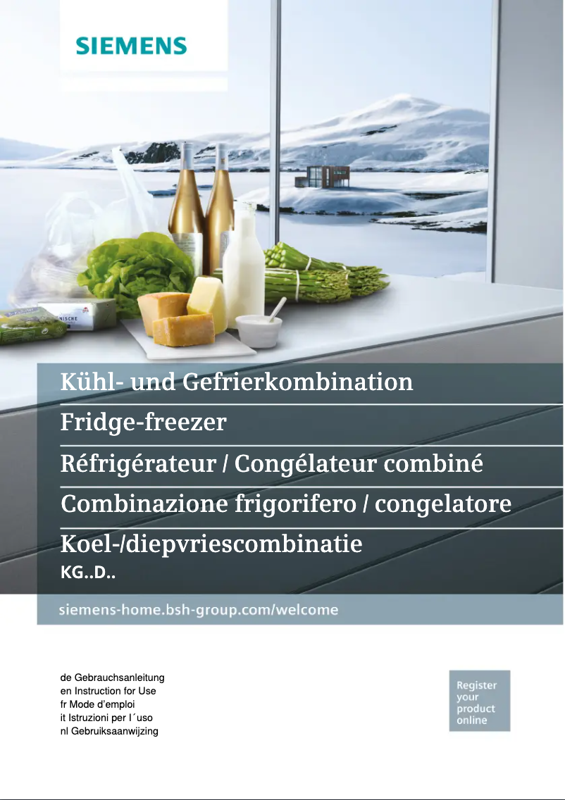 Page n°1 - Manuel utilisateur Siemens KG36DVI30