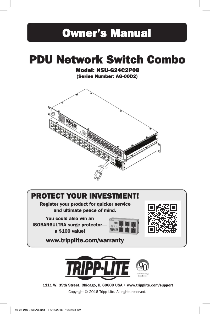 Page n°1 - Manuel utilisateur Tripp Lite NSU-G24C2P08