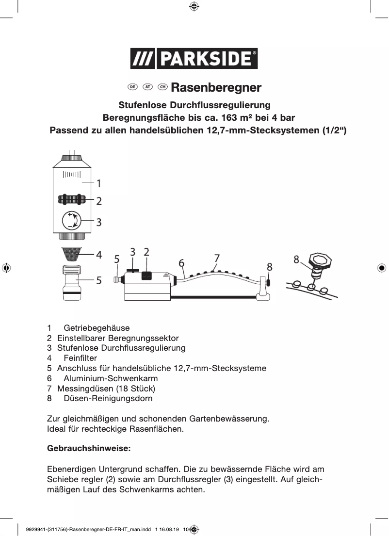 Page n°1 - Manuel utilisateur Parkside IAN 311756