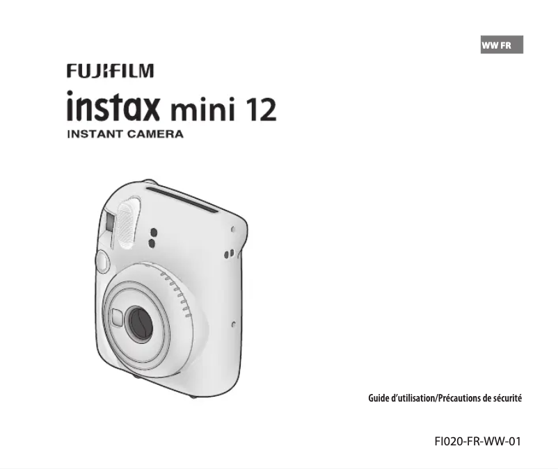 Page 1 de la notice Manuel utilisateur Fujifilm Instax Mini 12