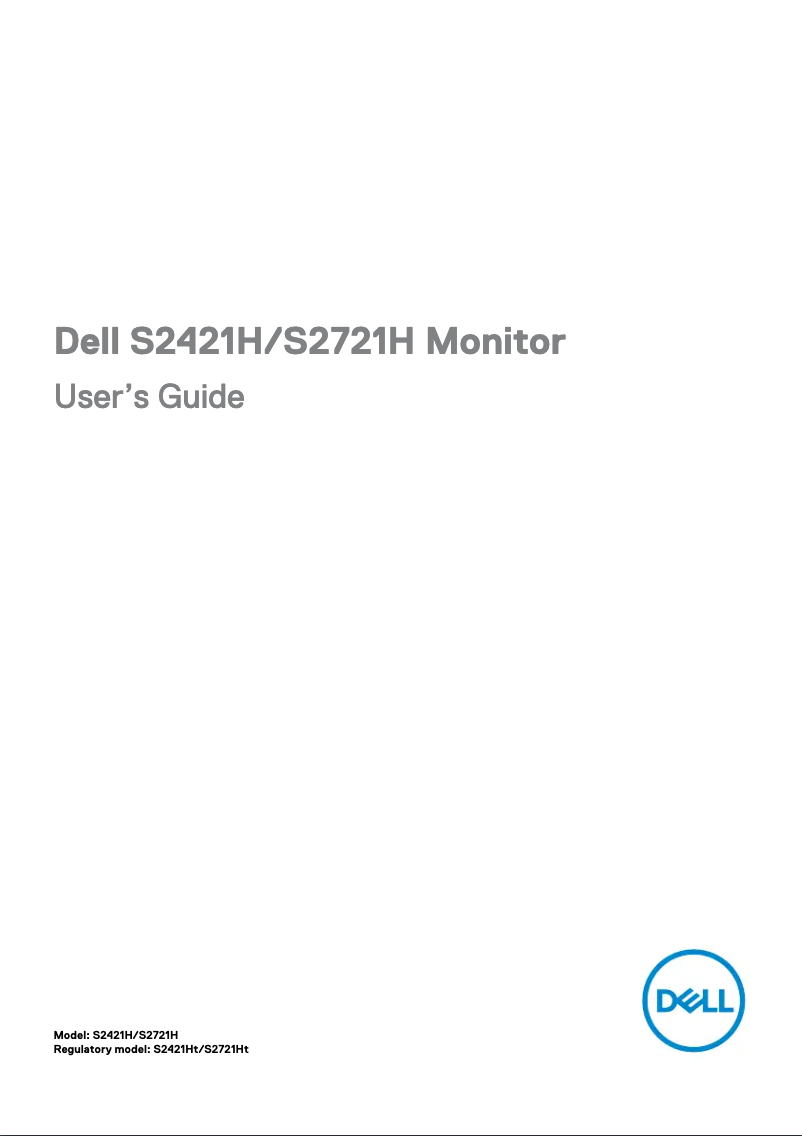 Page n°1 - Manuel utilisateur Dell S2721H