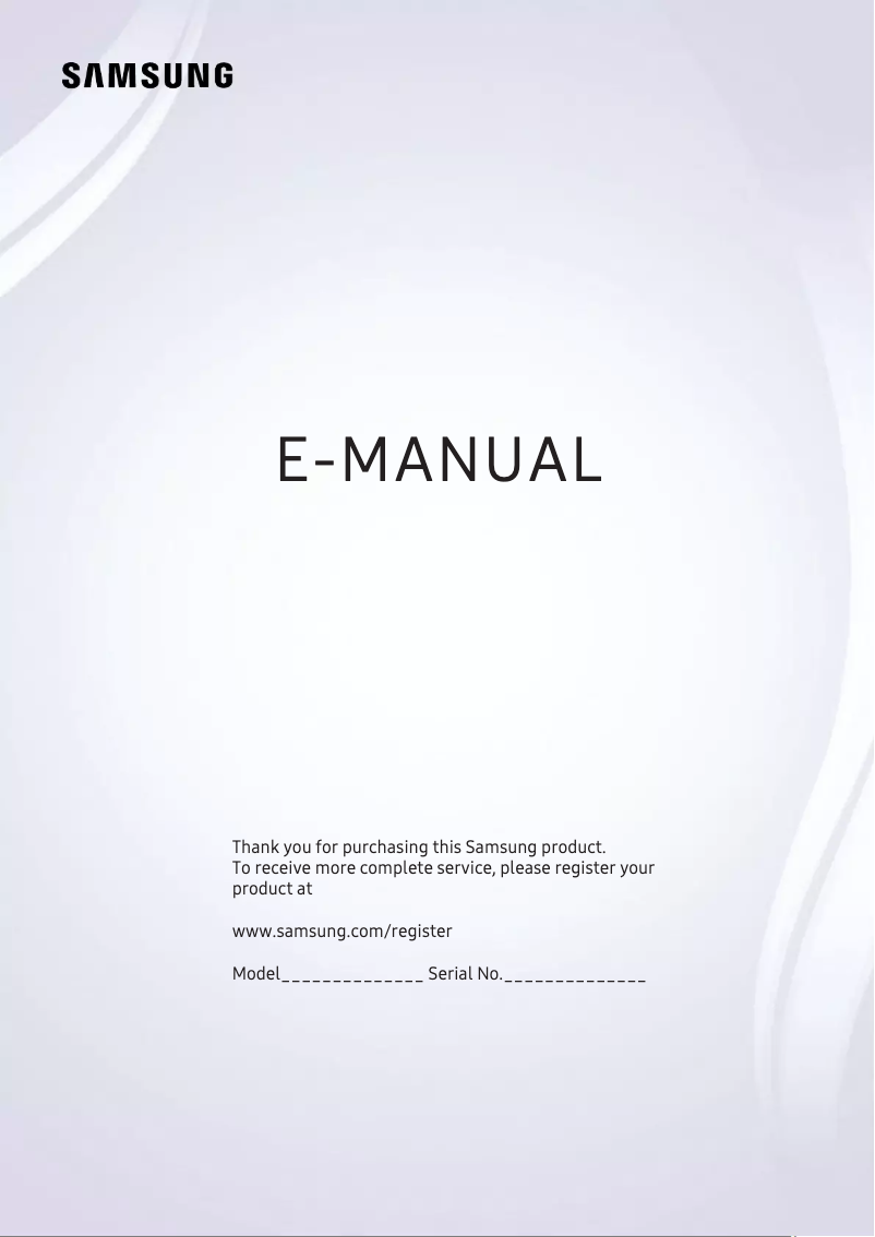 Page 1 de la notice Manuel utilisateur Samsung UA43M5500AG
