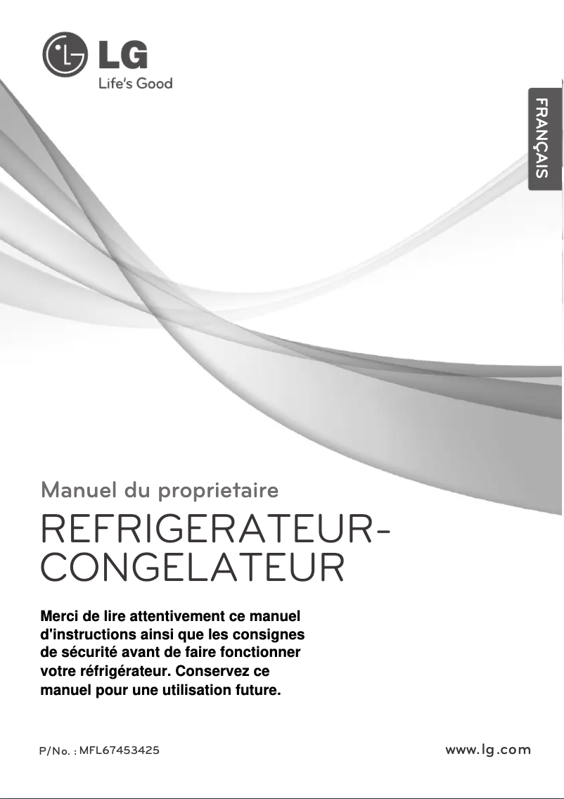 Page 1 de la notice Manuel utilisateur LG GN-M492GLH