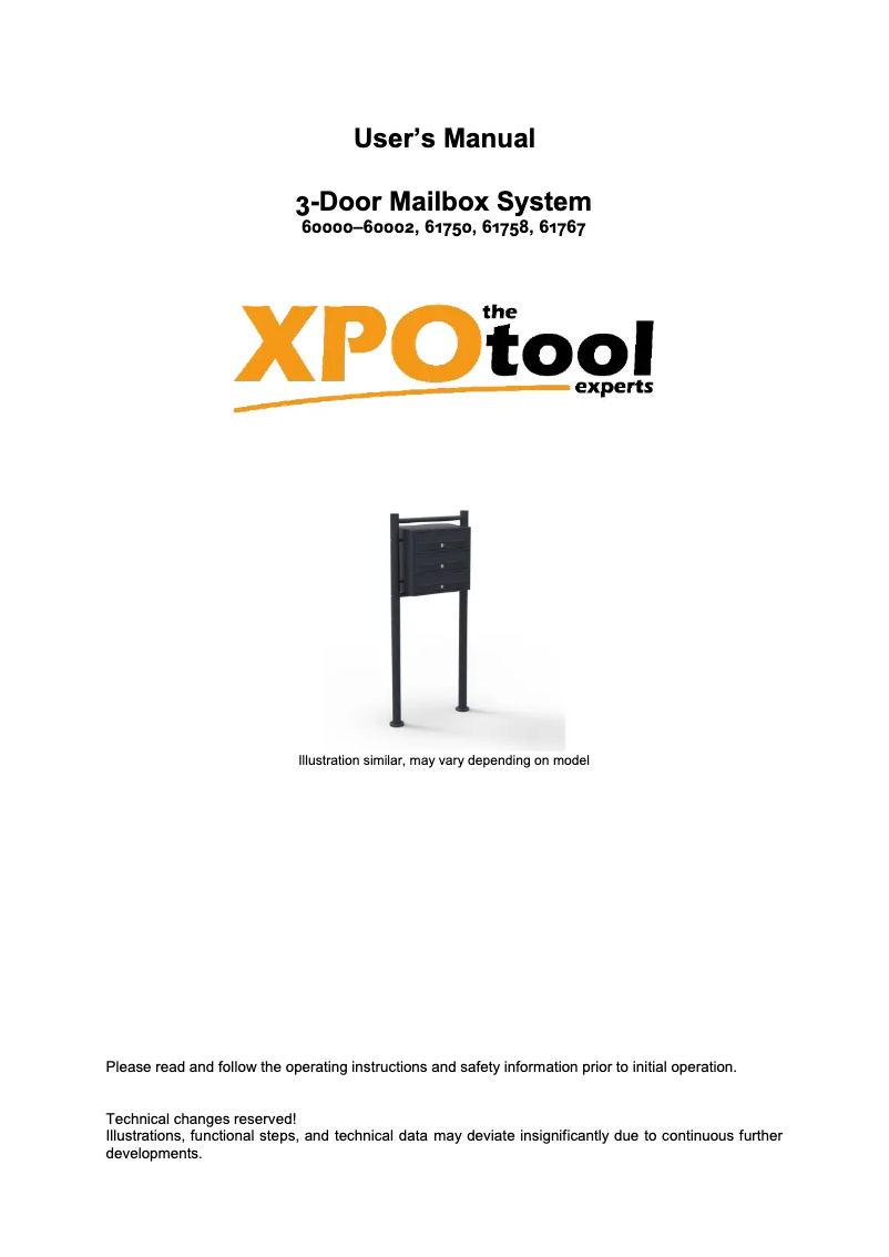 Image de la première page du manuel de l'appareil 61750