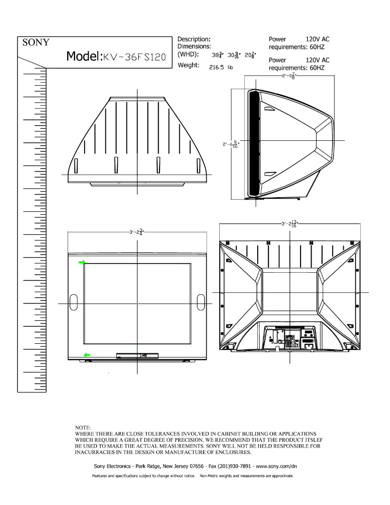 Image de la première page du manuel de l'appareil KV-36FS120