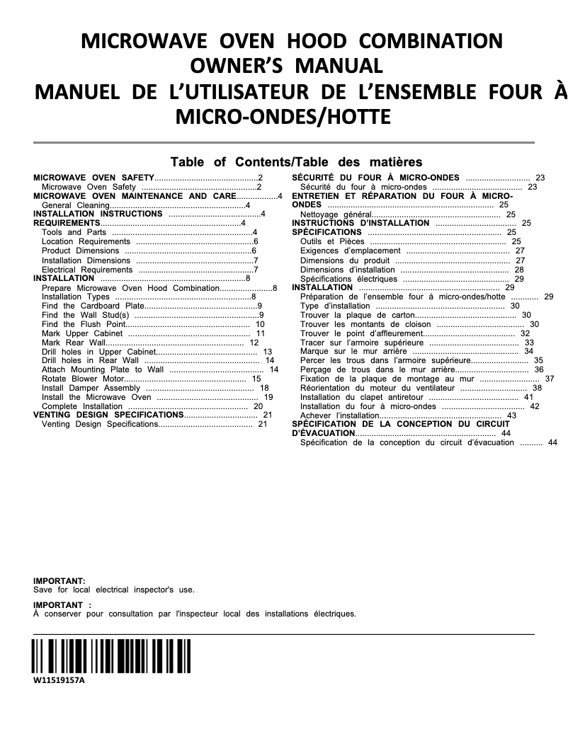 Image de la première page du manuel de l'appareil YWMMF5930PZ