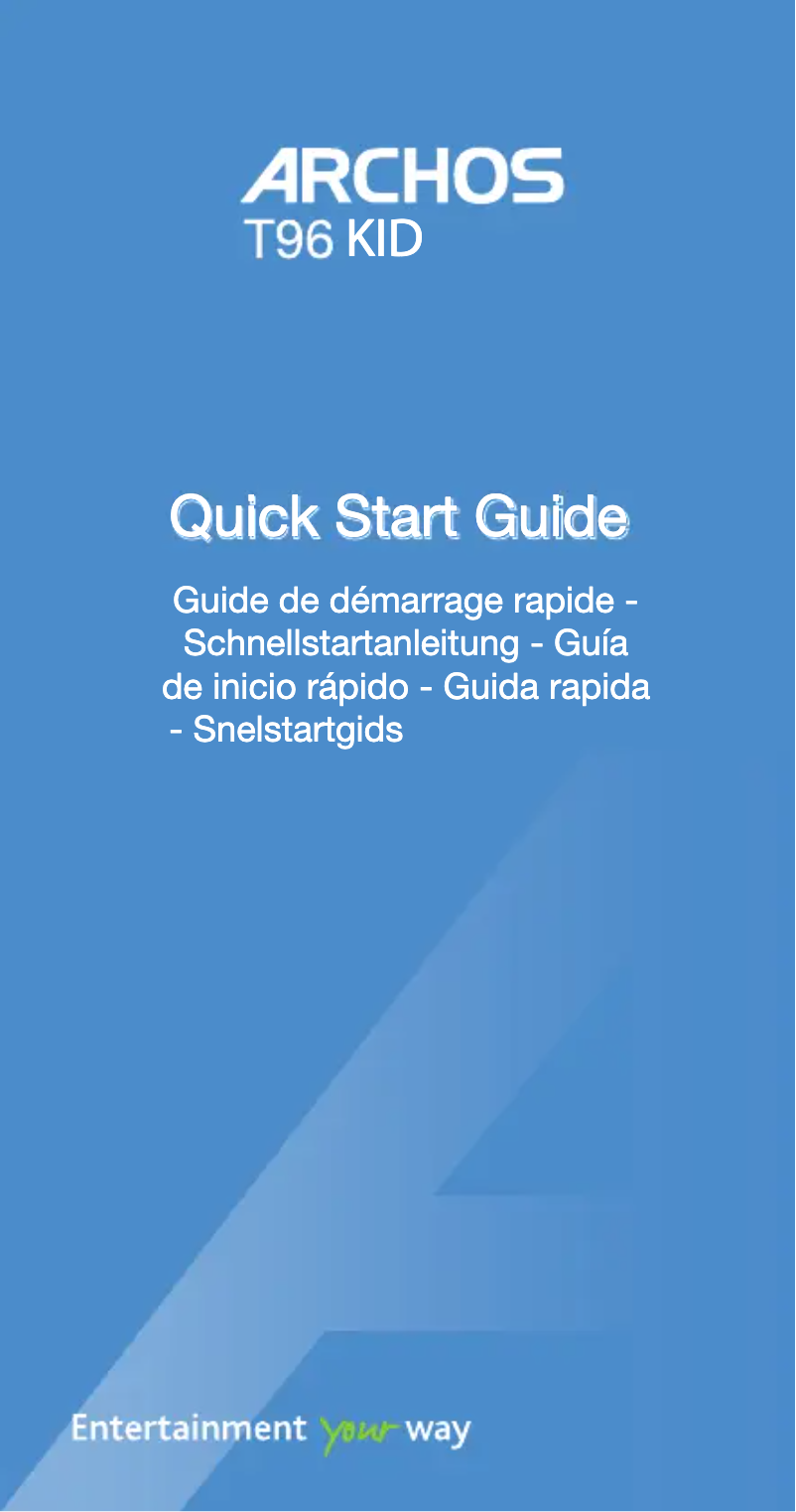 Image de la première page du manuel de l'appareil T96 Kid