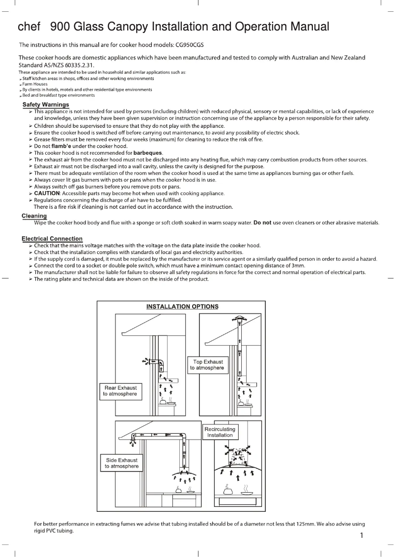 Imagen de la primera página del manual del dispositivo CG950CGS
