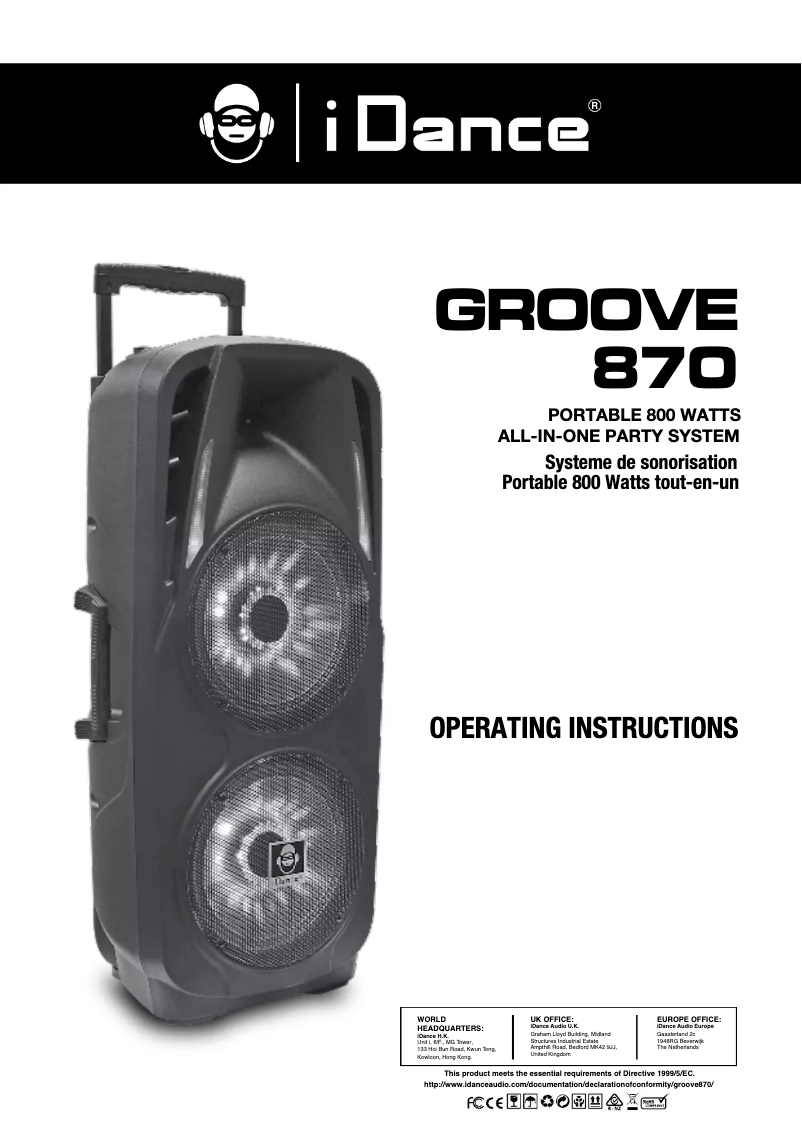 Image de la première page du manuel de l'appareil Groove 870