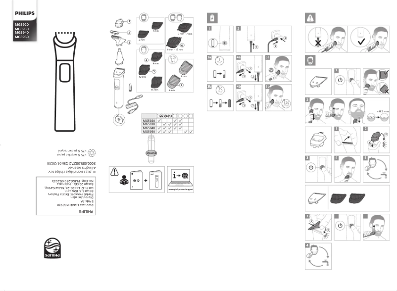 First page image of the manual for MG5920