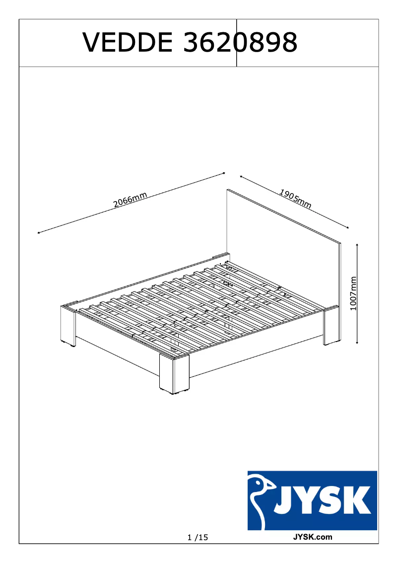 Image de la première page du manuel de l'appareil Vedde (180x200)