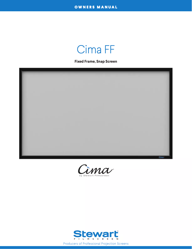 Page n°1 - Manuel utilisateur Stewart Cima FF