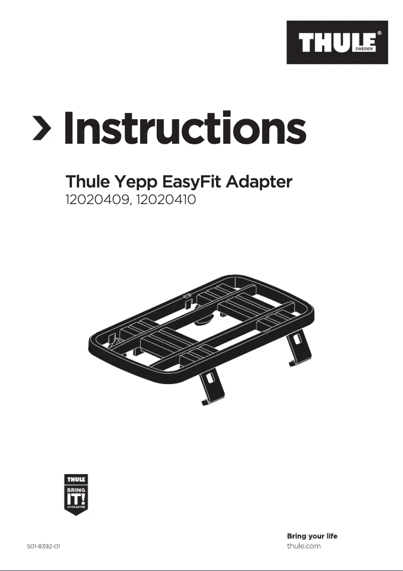 Page 1 de la notice Manuel utilisateur Thule Yepp EasyFit Adapter