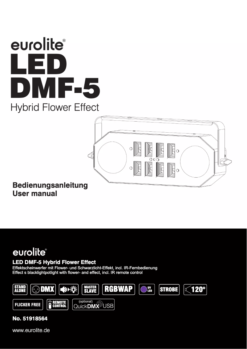 Image de la première page du manuel de l'appareil LED DMF-5