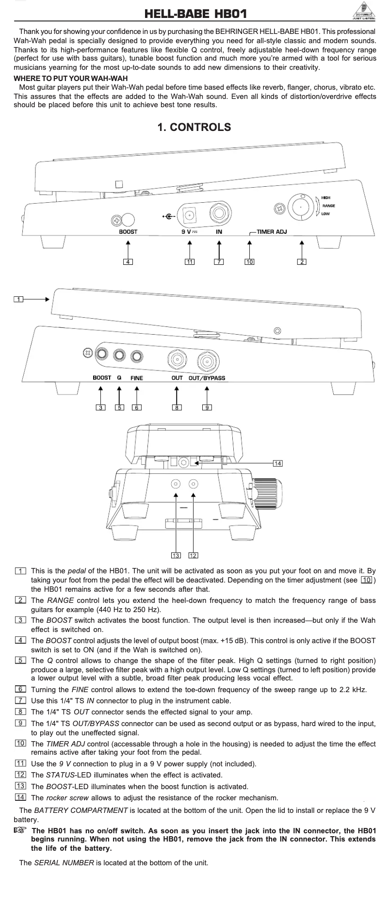 Image de la première page du manuel de l'appareil Hell Babe HB01