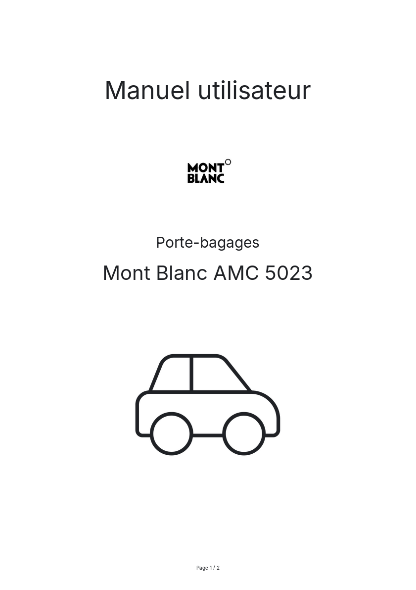 Image de la première page du manuel de l'appareil AMC 5023