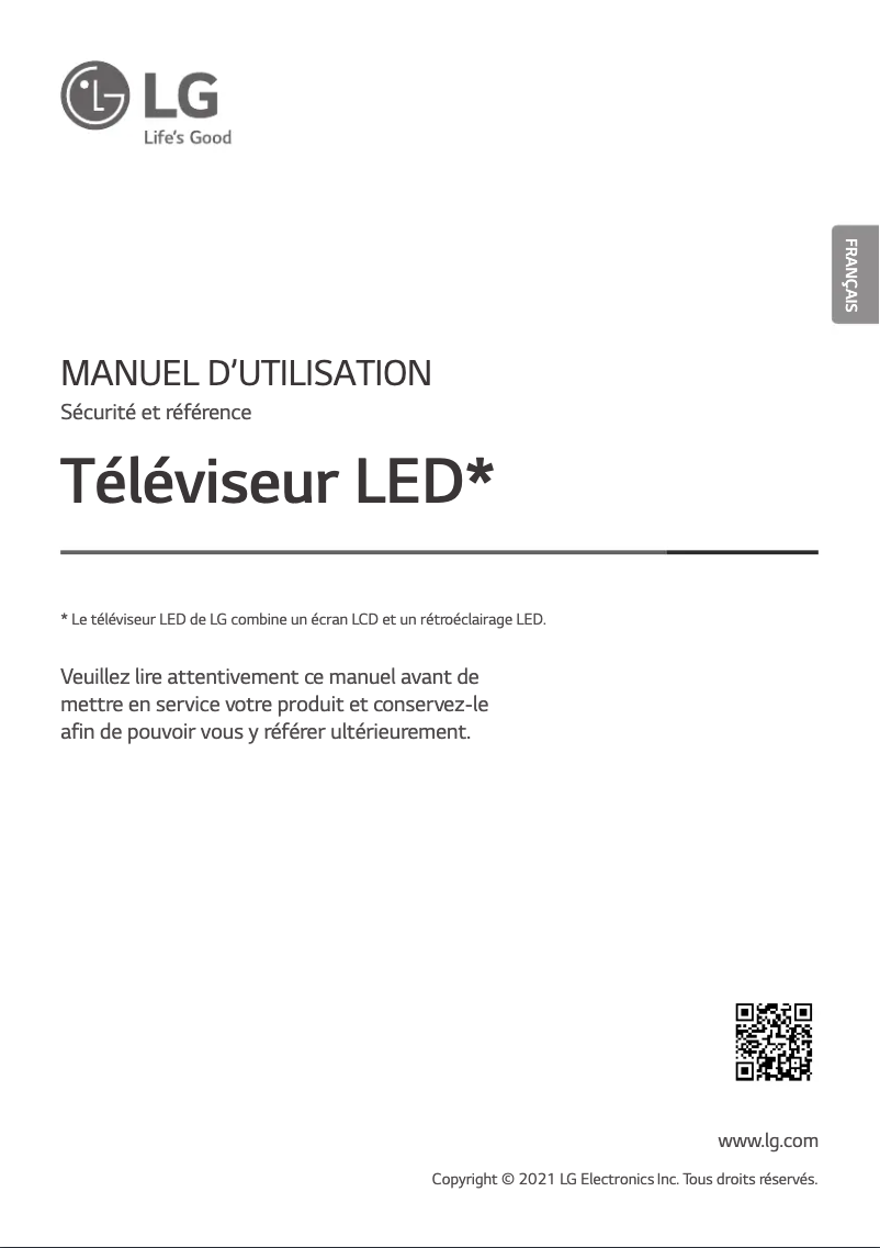 Page n°1 - Manuel utilisateur LG 75QNED99VPA