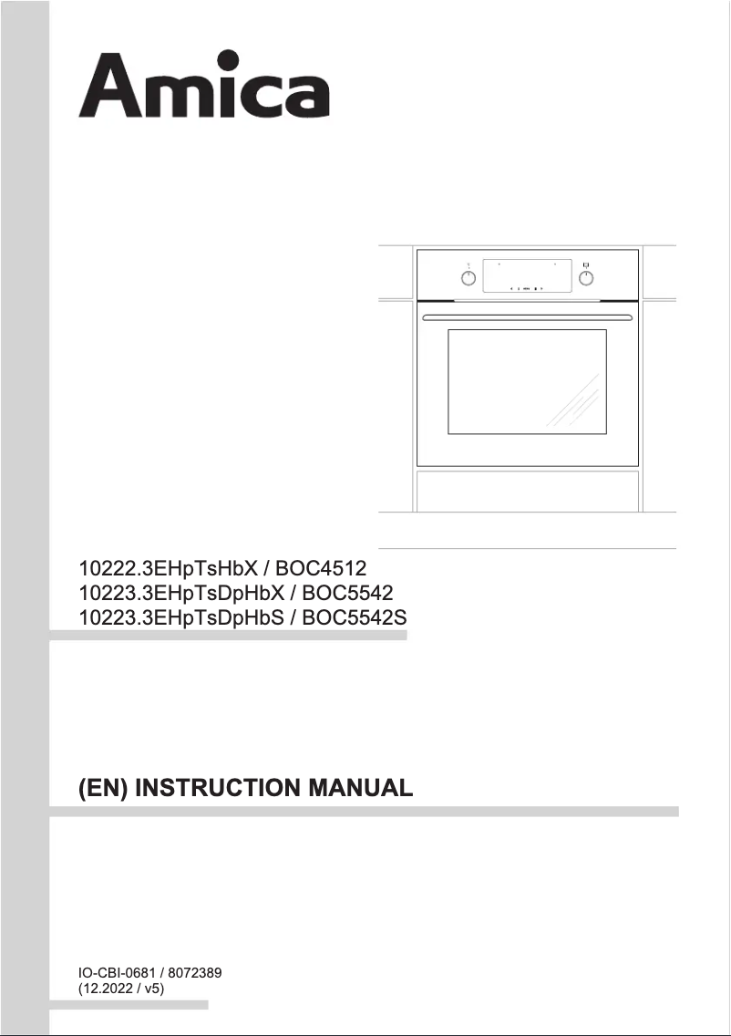 Page 1 de la notice Manuel utilisateur Amica BOC5542S