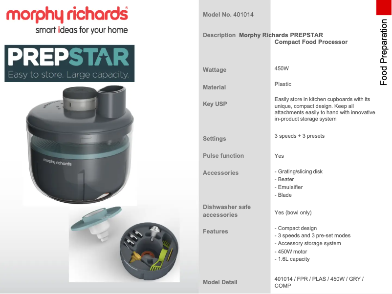 Image de la première page du manuel de l'appareil Prepstar 401014