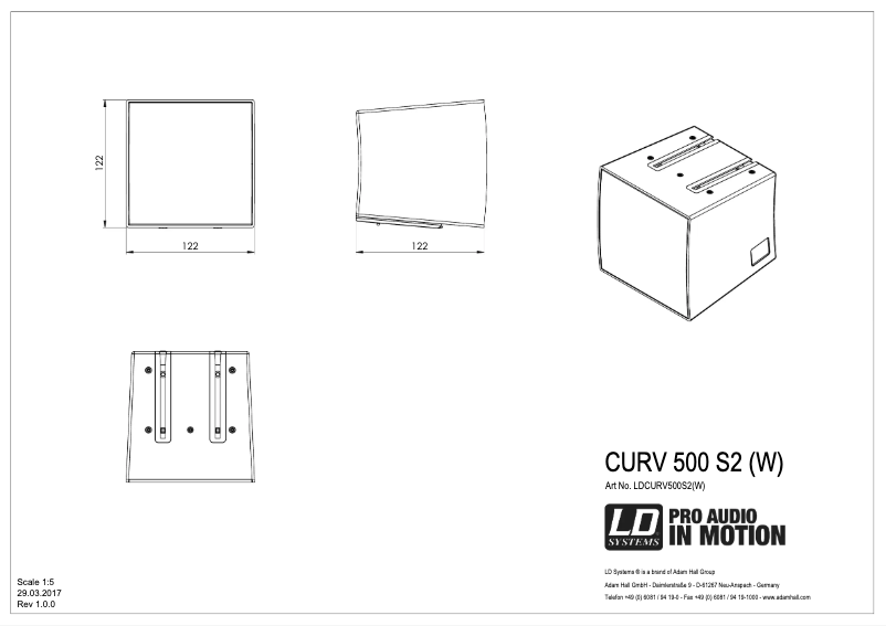 Page n°1 - Fiche technique LD Systems Curv 500 S2