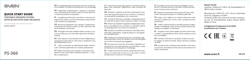 Image de la première page du manuel de l'appareil PS-360