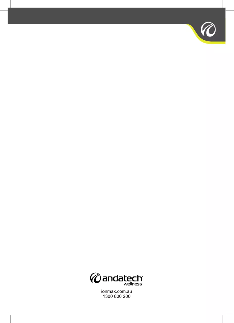 Page 1 de la notice Manuel utilisateur Ionmax ION90