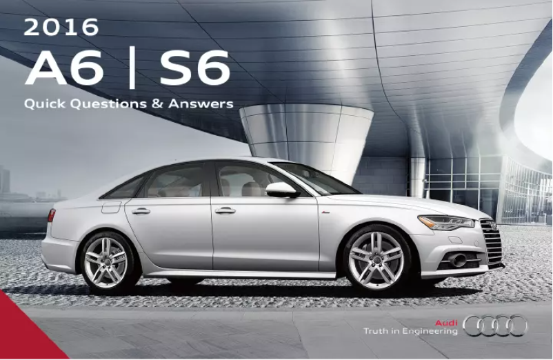 Page 1 de la notice Manuel utilisateur Audi A6 (2016)