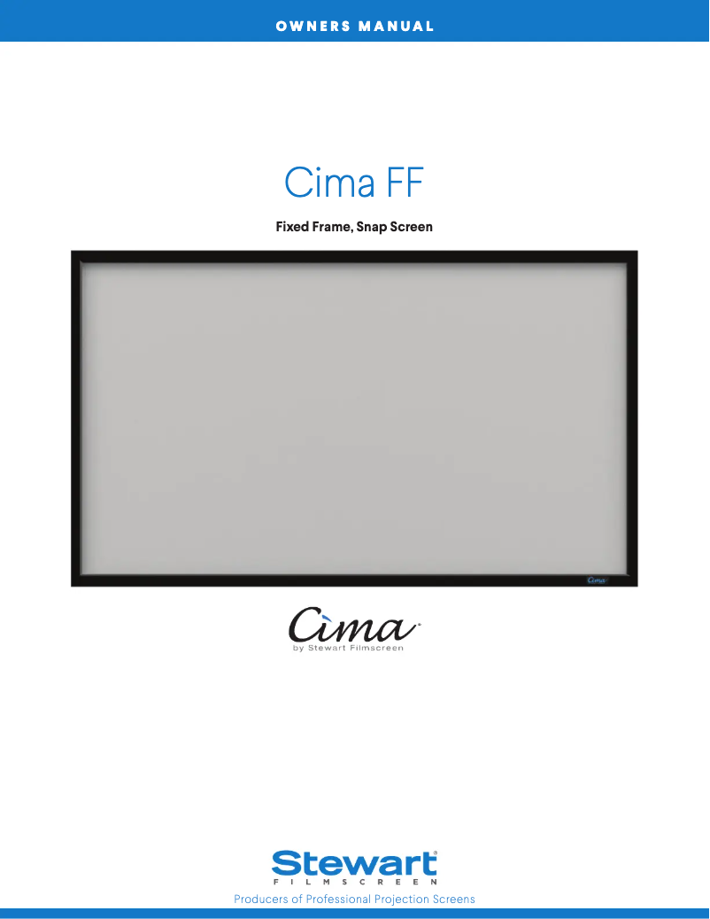 Page n°1 - Manuel utilisateur Cima FF