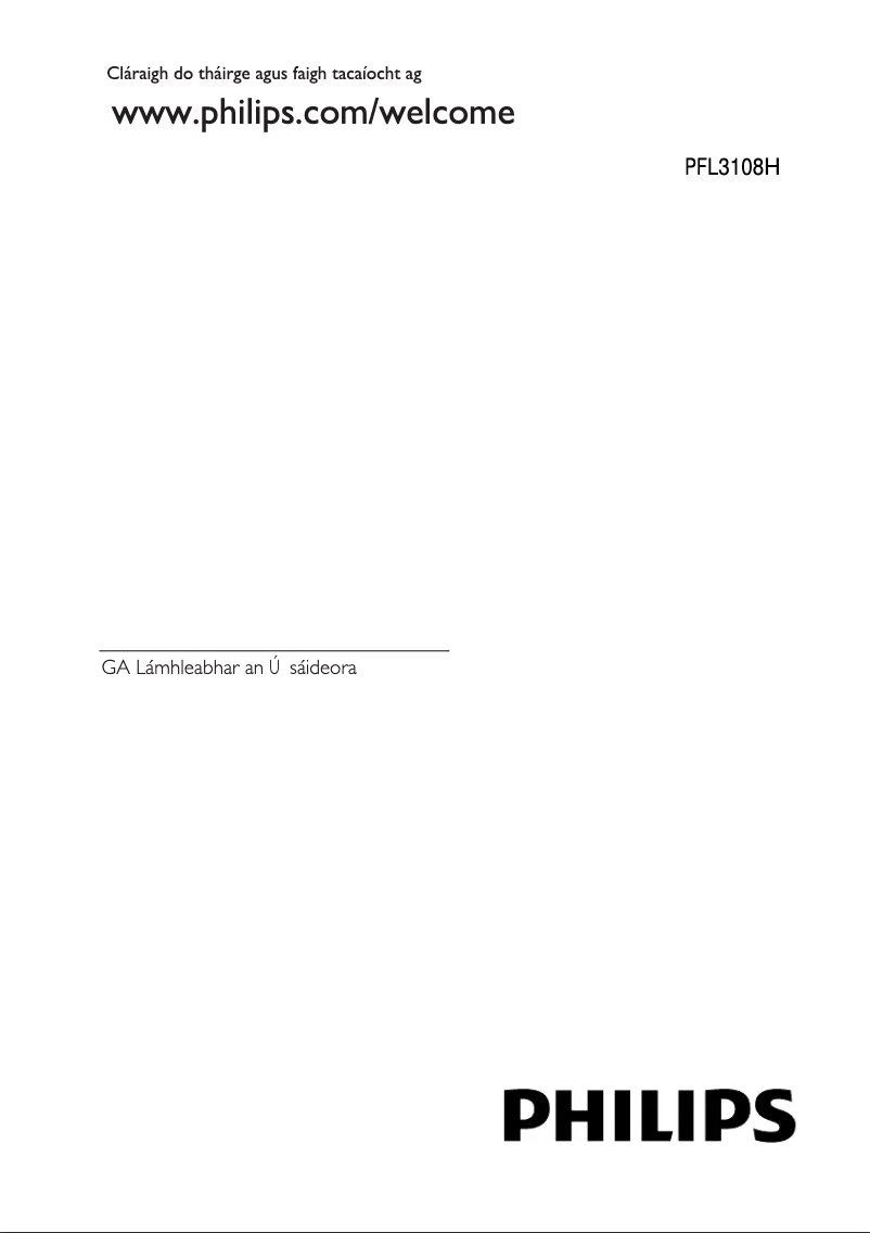 Image de la première page du manuel de l'appareil 24PFL3108H