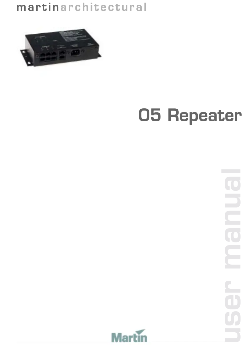 Page 1 de la notice Manuel utilisateur Martin Alien 05 Repeater