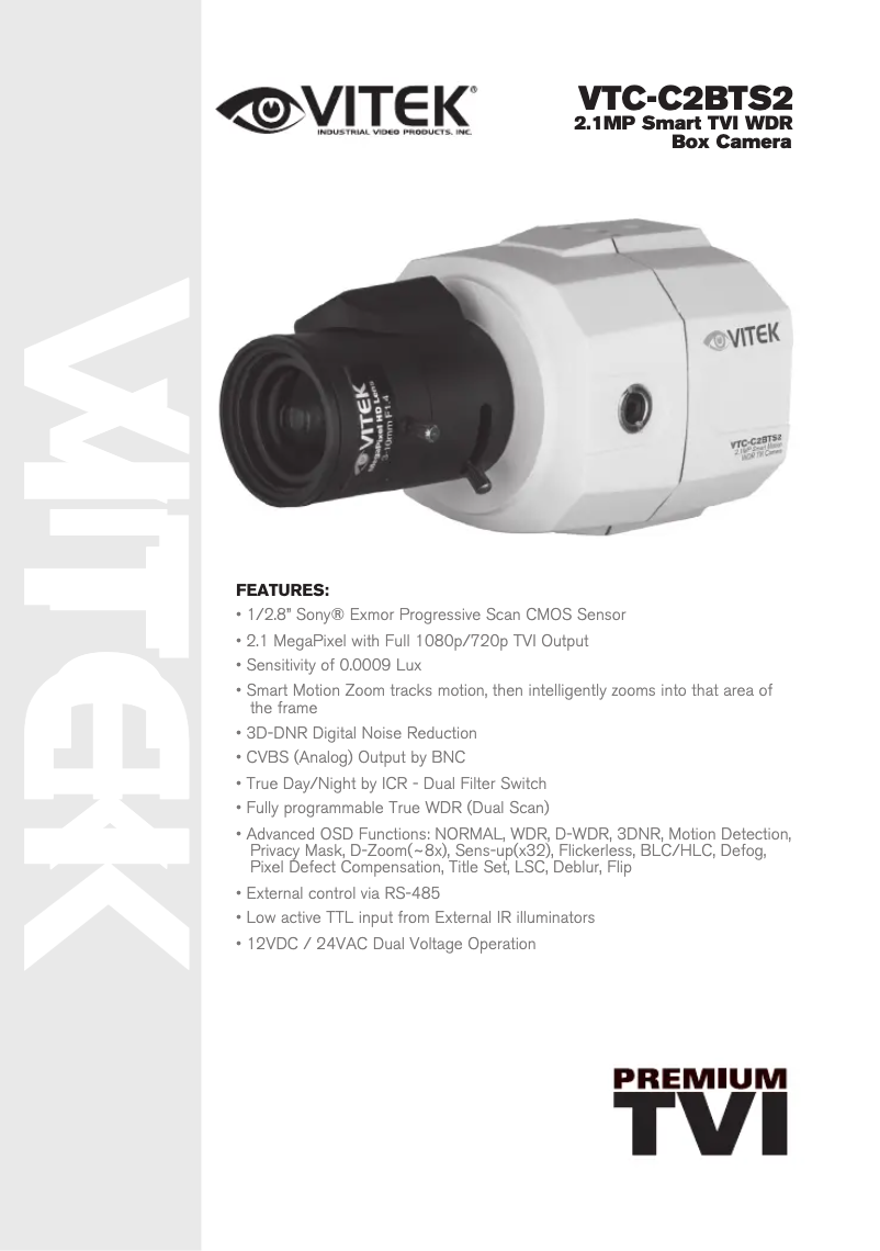 Page 1 de la notice Manuel utilisateur Vitek VTC-C2BTS2