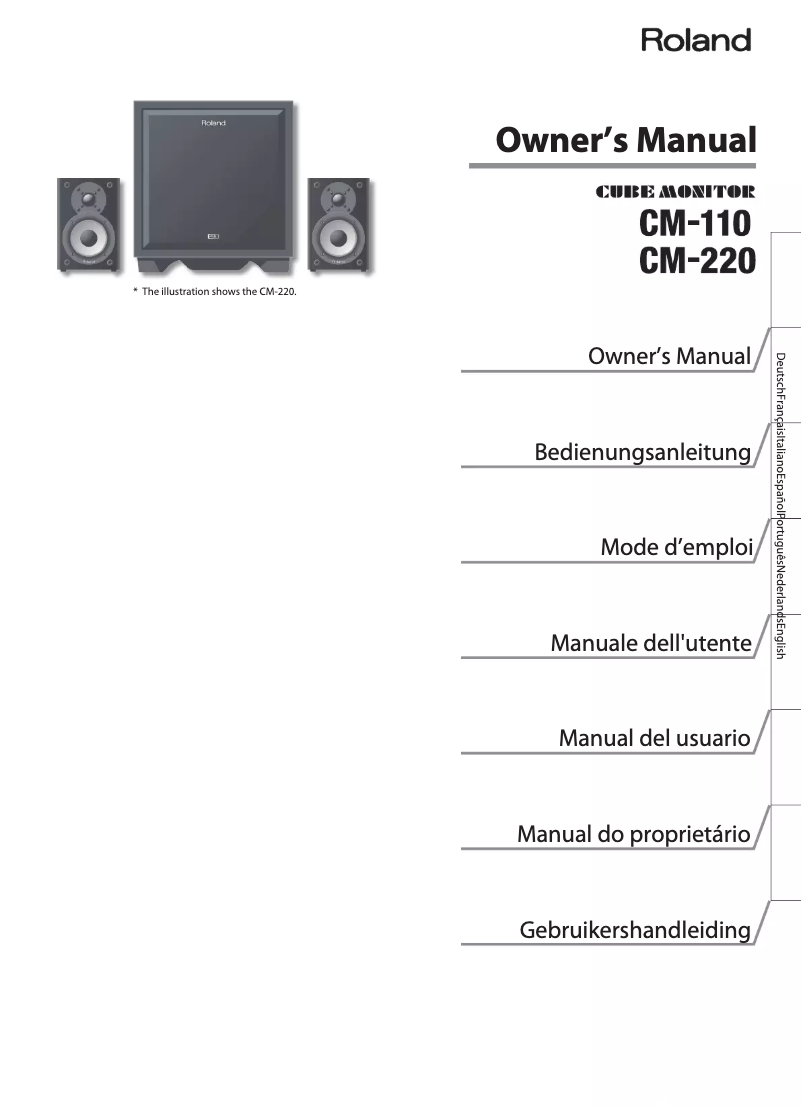 Page n°1 - Manuel utilisateur Roland CM-220