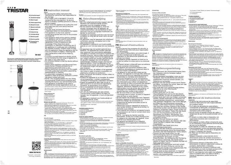 Image de la première page du manuel de l'appareil MX-4828