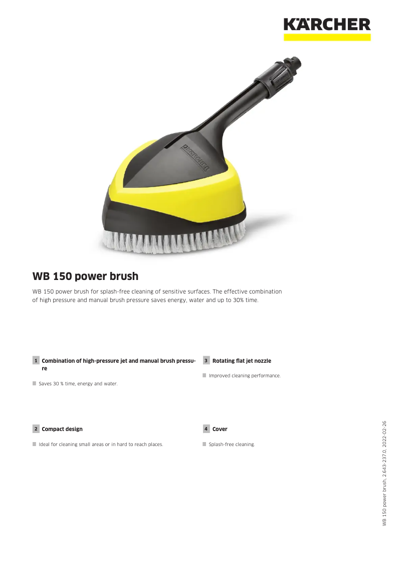 Page n°1 - Manuel utilisateur Kärcher WB 150
