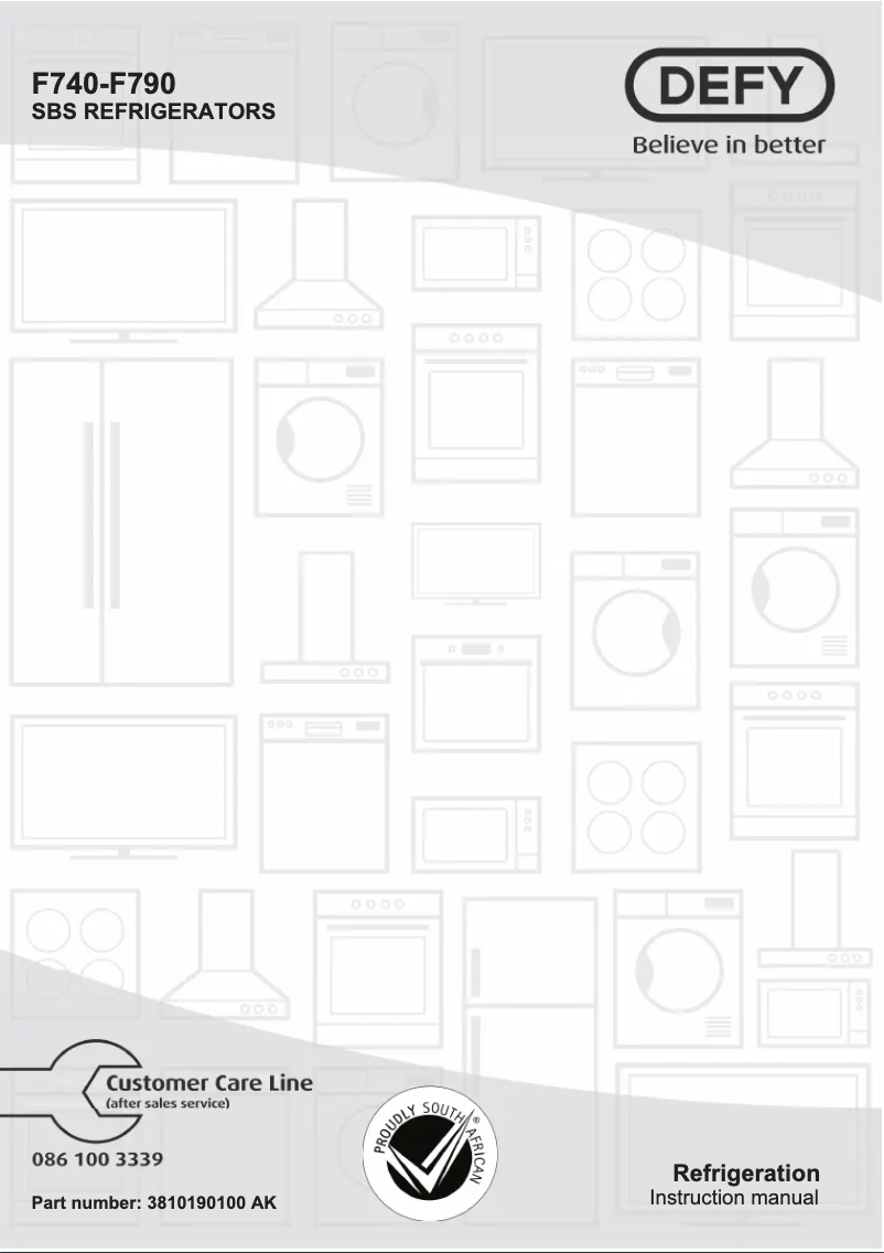 Page 1 de la notice Manuel utilisateur Defy DFF436